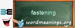 WordMeaning blackboard for fastening